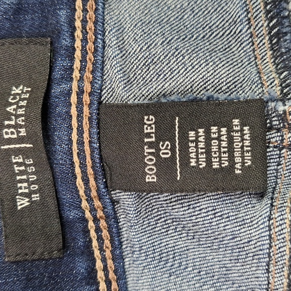 White House Black Market Boot Leg Mid-Rise Blue Jeans Size 0S - Picture 14 of 17